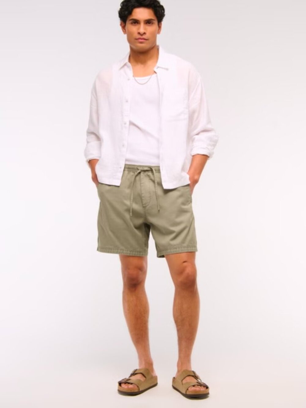 Cotton-Blend Pull-On Short X L